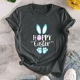 thumbnail image 2 of Midsumdr Womens Tops 2025 Funny Cute Rabbit Printed Short Sleeve Crew Neck T Shirt Summer Loose Fit Soft Solid Color Blouse Tops,Gift for Women, 2 of 7