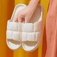 thumbnail image 4 of 2024 Inicio Zapatos Zapatillas de plataforma Chanclas de playa de verano para mujer Zapatos planos de suela blanda de EVA Sandalias antideslizantes silenciosas, 4 of 5