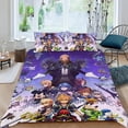 thumbnail image 2 of The Kingdom Hearts-themed Bed Sheet Set Three Piece Set Comfortable And Skin Friendly Unique Design Home Decor Gifts For Family Friends fans54x79Inches（135cm*200cm）, 2 of 6