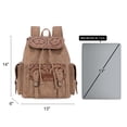 thumbnail image 5 of Wrangler Backpack Purse for Women Men Floral Tooled Designer Travel Bags, Carve-Khaki, 5 of 8