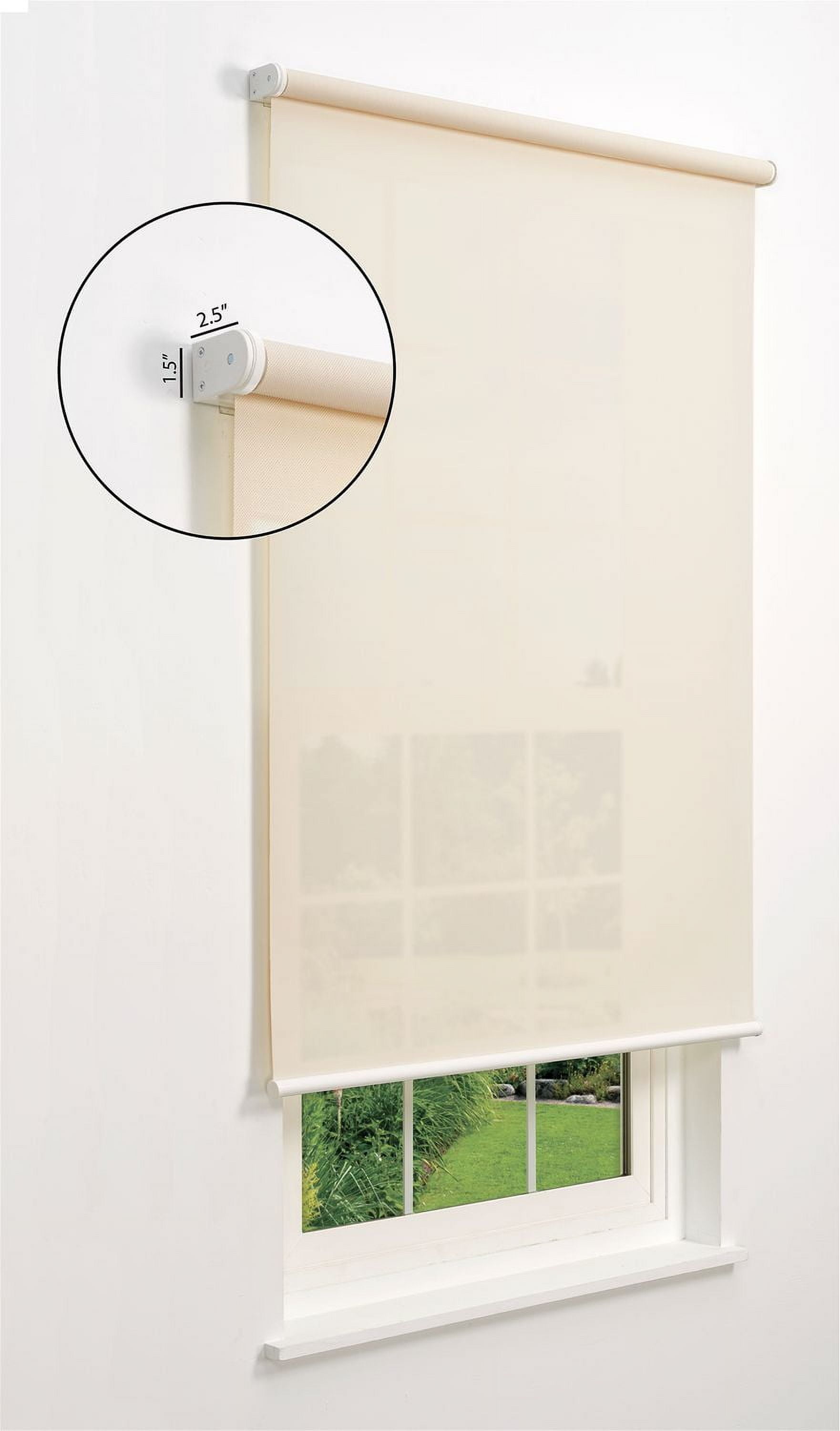 Linen Avenue Cordless Solar Screen Roller Shade - 5% Fawn