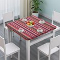 thumbnail image 3 of Bohemian Floral Print Square Tablecloth 34x34 Inch All-Weather Outdoor Indoor Elastic Table Cover with Fitted Hem for Card Tables, 3 of 6