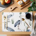 thumbnail image 2 of Watercolor Birds Placemats Set of 12 Tropical Animal Green Grass Place Mats Indoor Wipeable Table Mats Washable Cloth Dining Table Placemats for Kitchen Holiday Party Home Decor 13x19 Inch, 2 of 9