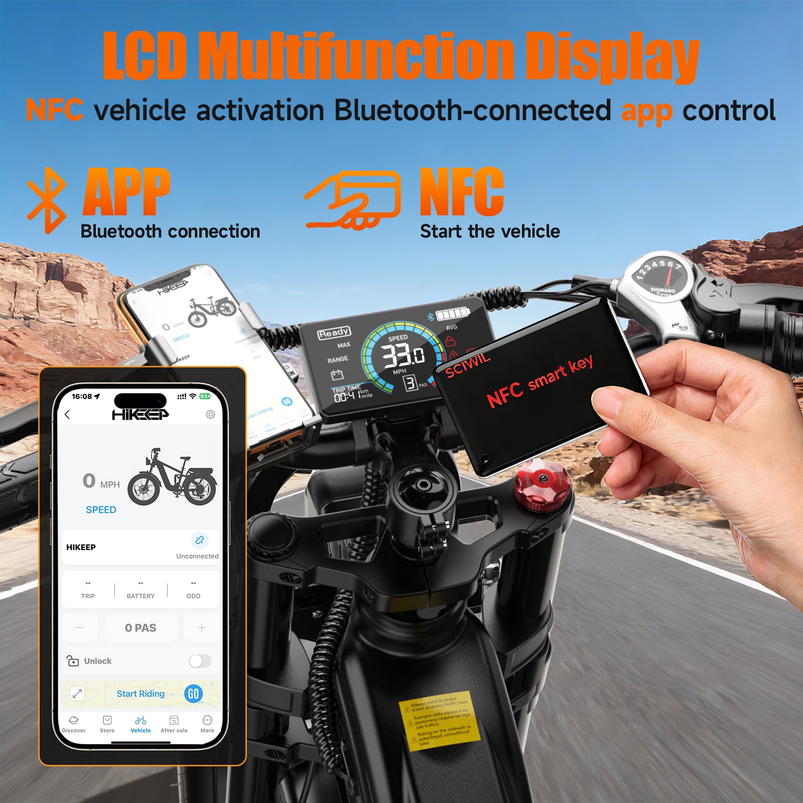 Helokeep 26" Black Fat Tire High Performance Cargo Electric Bike for Men, 4000W Peak 2000W, 40MPH, 48V 25Ah UL2849 Off-Road Ebike