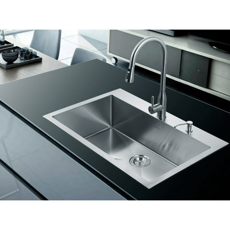 Stufurhome Nw 3322so Single Basin Overmount Kitchen Sink