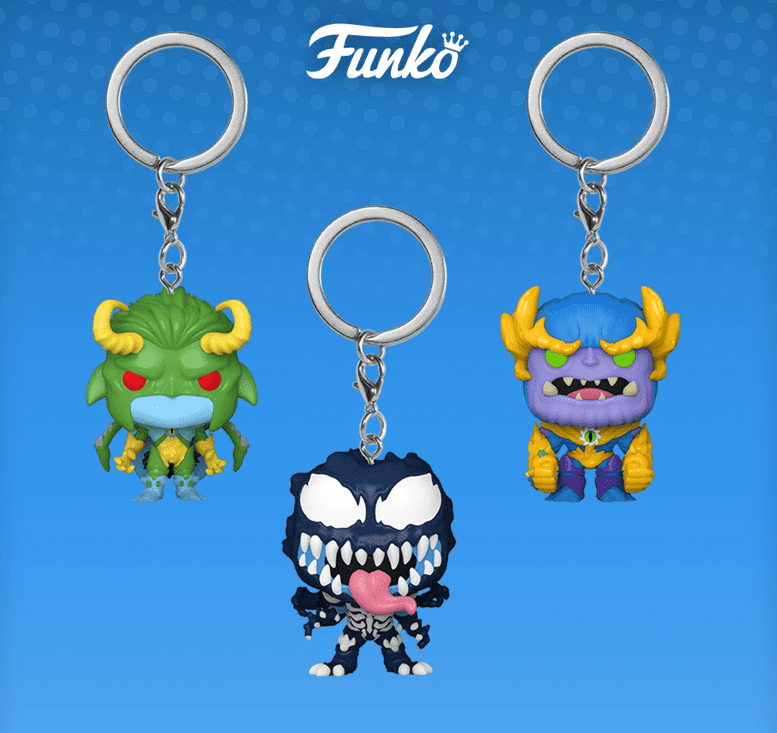 Funko Pop! Keychains: Monster Hunters Set of 3 (Loki/ Thanos/ Venom)