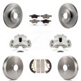 thumbnail image 1 of Transit Auto Front Rear Disc Brake Caliper Rotors Drums Ceramic Pads Kit (8Pc) for Car Ford Escape Mercury Mariner KC8-100866T, 1 of 11
