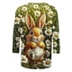 thumbnail image 2 of TaTaai Women's Easter Printed Pullover Top Round Neck 3/4 Sleeve Loose Fit Casual Holiday Spring Festival T-Shirt Everyday Blouse Gift, 2 of 5
