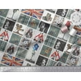 thumbnail image 3 of Soimoi Moss Georgette Fabric Check,Women & Camera Patchwork Print Fabric by Yard 42 Inch Wide, 3 of 3
