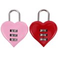 thumbnail image 4 of 2 candados de combinación pequeños resistentes al desgaste, candados multifuncionales, candados de San Valentín, 4 of 5