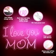 thumbnail image 4 of Y YUNHSOM I Love You Mom Neon Signs LED Neon Light, 15 * 9.8 inches USB Operated,Festival Decoration Wall Decoration,Mother's Day Gift, 4 of 7