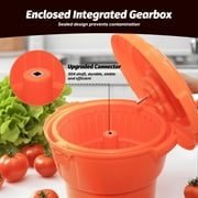 Hakka Brothers 2.5 Gallon Commercial Manual Salad Spinner, 10 Qt Lettuce Dryer