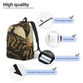 thumbnail image 3 of Disketp Surreal Brain Tree print Canvas Backpack Lightweight Travel Daypack Student Rucksack Laptop Backpack-Small, 3 of 5