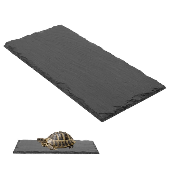Sipeihong Reptile Rock Food Dish: Slabstone Basking Platform for Lizard, Dragon, Gecko