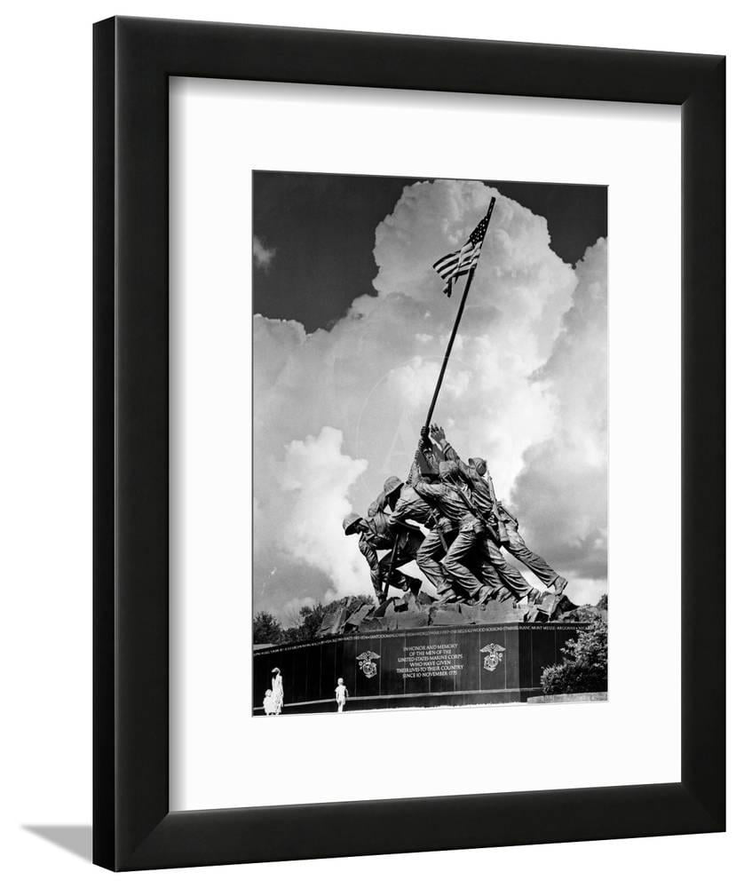 1950s Usmc War Memorial Iwo Jima 1945 Washington DC, Framed Art Print