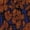 Ikat Doodle Floral Caramelized, variant on Women's Plus Smocked Sleeveless Midi Dress, Sizes 0X-4X