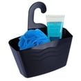 thumbnail image 3 of Evideco French Home Goods Dorm Shower Caddy Hanging Polypropylene Over-the-Shower Head Razor Shower Caddy, Black, 3 of 6