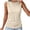 Beige, variant on High Neck Tank Tops for Women Undershirt Ribbed Sleeveless Basic Summer Tank Tops for Women Summer Going Out Undershirt Outfits Dark Gray XXL