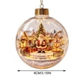 thumbnail image 3 of 3D Lighted Christmas Ornament, Mini Christmas Scene Ball with Warm LED Light, Hanging Christmas Tree Decoration, Santa Snowman Reindeer Holiday Keepsake Decor Gift, 3 of 8