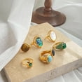 thumbnail image 6 of Qingyeji 18K Gold Plated Ring with Synthetic Zircon for Women, Gift for Anniversary, Size 6, 6 of 7