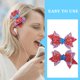 thumbnail image 3 of 1 par de pasadores con lazos patrióticos: pinzas para el cabello del Día de la Independencia para mujeres y niñas, accesorios para el cabello con estrellas y lazos, decoraciones navideñas del 4 de j, 3 of 4