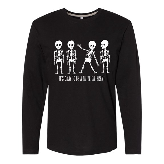Inktastic It's Okay to be a Little Different Skeletons Long Sleeve T-Shirt
