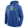 thumbnail image 2 of Men's Fanatics Royal Seattle Seahawks New Horizons Heritage Pullover Hoodie, 2 of 3