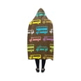 thumbnail image 3 of HATIART Couverture à Capuche Coloré Bus Wearable Couverture 40x50 Pouces à Capuche Jeter Enveloppe Robe Douce, 3 of 3
