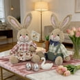 thumbnail image 5 of Easter Bunny Holding Carrot Doll Decoration – Cute Bunny Figurine Ornament for Home Party Table Spring Easter Decor, 5 of 5