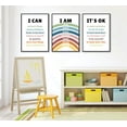 thumbnail image 2 of Kids Affirmations Canvas Wall Art Rainbow Nursery Positive Affirmations Inspirational Quotes Child Painting Picture Wall Decor Poster Printing Artwork for Classroom Child's Room Unframed, 2 of 6