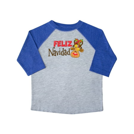 

Inktastic Christmas Feliz Navidad with Cute Reindeer Gift Toddler Boy or Toddler Girl T-Shirt