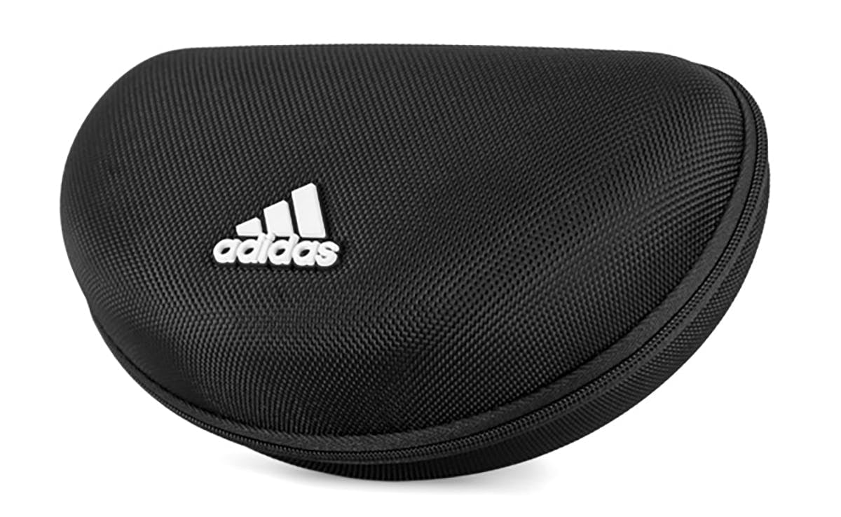 Adidas Men's Semi-Rimless Wrap Sunglasses with Clear Bonus Lens- Matte Black/Smoke Grey  SP0042-02A-79
