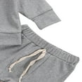 thumbnail image 4 of Bébé Pyjama Casual Définit Solide Pull à Manches Longues Tops Pantalons 0-18M, 4 of 6