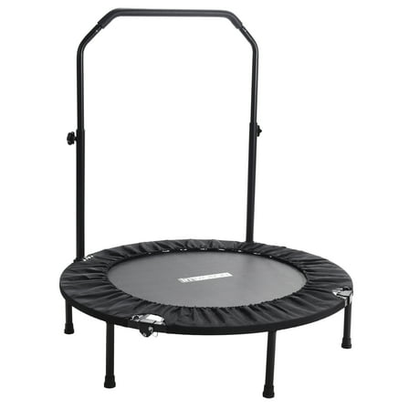 Stamina inMotion 40" Fitness Trampoline with Adjustable Handlebars, Black