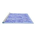 thumbnail image 2 of Ahgly Company Machine Washable Indoor Square Medallion Blue French Area Rugs, 8' Square, 2 of 4