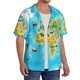 thumbnail image 2 of Fotbe World Map With Animals Landmarks Camisa Estampada de Manga Corta para Hombre, Casual de Verano, Estilo Playero, Sin Arrugas-Medium, 2 of 5