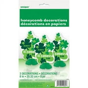 8 in. Mini Honeycomb Shamrock Saint Patrick's Day Decorations, 3ct