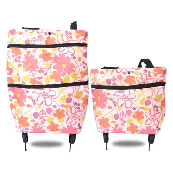Air Vacuum Bag Product Category 2 In 1 Folding Shopping Bag for Portability and Convenience Accelerateh Green Foldable Cart with Wheels for Easy Transport and Storage