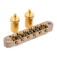 thumbnail image 1 of Maoww Guitar Roller Saddle Bridge Accessories with Post Hole Replacement Set Lock Tail-Piece Tailpiece for 6-String Guitars Gold, 1 of 9