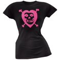 thumbnail image 1 of Misfits - Heart & Crossbones Black Juniors T-Shirt, 1 of 1