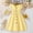 Yellow, variant on Juslio Girls Dresses Summer Beach Girls Sundress Kids Clothes Short Sleeve Casual Little Girl Dresses