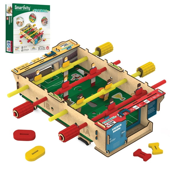 Smartivity, Foosball Game, STEAM Educational Science Kit, Wood, DIY Toy, Ages 6-15, Kids, Unisex