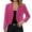 Hot Pink, variant on Jackets for Women Trendy Elegant Solid Shiny Front Open Shrug Long Sleeve Party Cropped Cardigan Winter Warm Coat