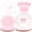 Bow, variant on 96-Piece Bow Party Plates Set – Serves 24, Includes Dessert Plates (7"), Charger Plates (9"), Napkins, Forks, Disposable Tableware for Birthday, Girls, Kids, Women, Available in Multiple Patterns