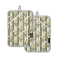 thumbnail image 7 of Yayeee Pot Holders Kitchen Heat Resistant with Pockets 7"x9.8" Cotton Oven Cooking Hot Pads, Olive Green Flowers, 7 of 7