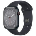 thumbnail image 1 of Refurbished (Good) - Apple Watch Series 8 (GPS + Cellular) 45mm Midnight Aluminum Case with Midnight Sport Band - Medium/Large, 1 of 3