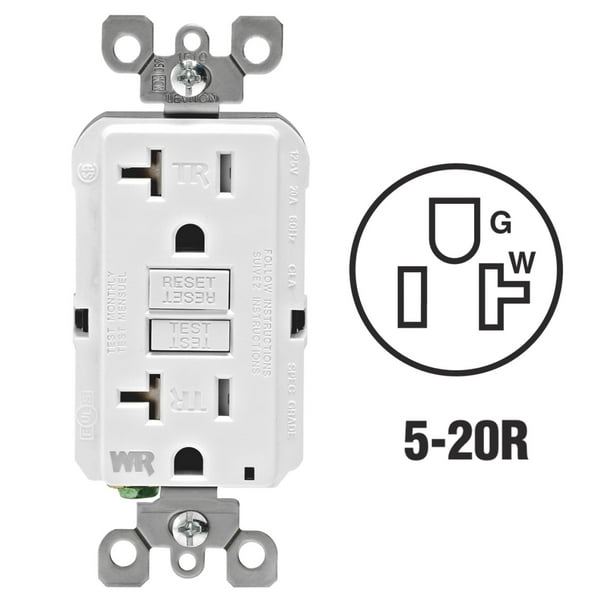20A Tamper WeatherResistant GFCI Outlet