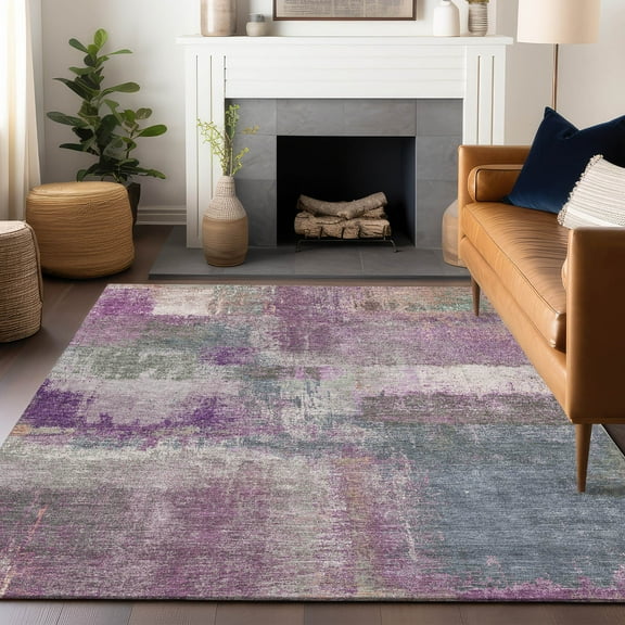Addison Rugs Chantille Indoor/Outdoor Transitional Modern Lavender Washable Rectangle Rug, 10' x 14'