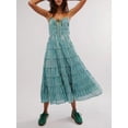 thumbnail image 6 of Biezeib Women Slip Dress, Spaghetti Straps Backless Striped Dress Layered Long Swing Dress, 6 of 6