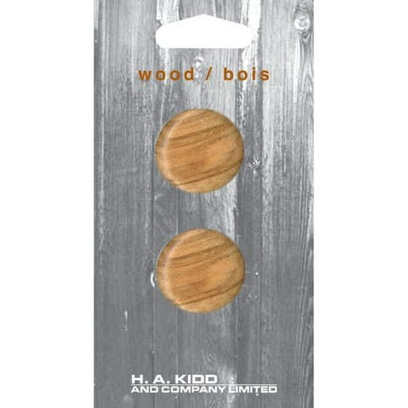 La Vogue 22mm Shank button - Wood, La Vogue 22mm shank button